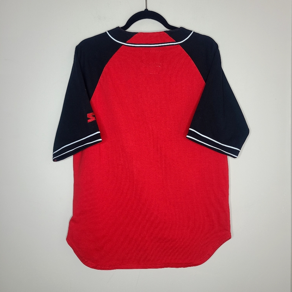 VTG 90’s Starter NBA Chicago Bulls Short Sleeve Baseball Style Jersey Size M - Picture 4 of 6